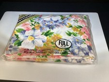 New VTG Tastemaker Full Flat Sheet Floral No Iron 65% Poly 35% Cotton USA picture