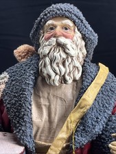 Vtg Clothique papier-mâché Possible dreams Collectible Shepard Santa picture