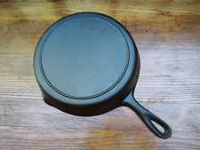 Vintage Lodge No.7 Cast Iron Skillet Three Notch picture