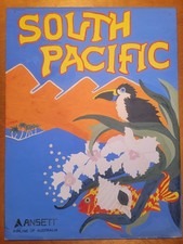 ORIGINAL Illustration AUSTRALIA Tourism ADVERTISING Travel Poster ANSETT AIRLINE picture