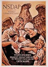WW2 WWII German Third Reich Social Family Welfare NSV Propaganda Poster Print picture