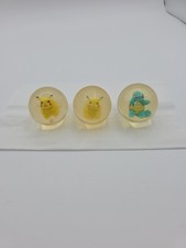 Vintage 1998/1999 Pokémon Power Bouncer Balls Lot 3 Pikachu Squirtle Dragonite picture