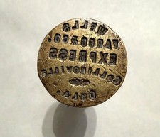 RAILROAD WAX SEALER - WELLS FARGO EXPRESS - COLLINGVILLE OKLAHOMA -SEAL STAMP picture