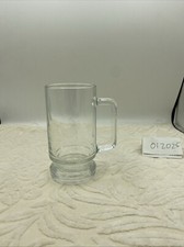 Vintage KIG Indonesia Beer Stein Mug Clear Glass 2.75 Diameter 5.5” Tall picture