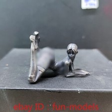 1.9“Black Solid Copper Cute Maiden Sexy Female Pose Car Ornament picture