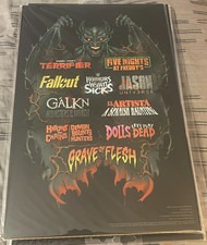 Universal Halloween Horror Nights HHN 2025 Full House Gargoyle Logo Poster 17x11 picture