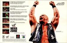 1998 Acclaim WWF War Zone Print Ad Stone Cold Steve Austin Nintendo PlayStation picture