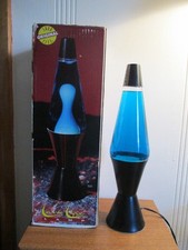 Vintage 1997 Lava Lite Midnight Series 8403 Blue Fluid w/ Box picture