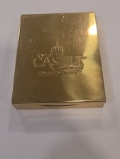 Rare TRUMP CASTLE Casino Magic By The Bay Gold Color Finish Note Holder w Notes picture
