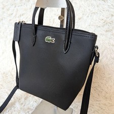 Lacoste 2-Way Shoulder Bag Mini Tote Crocodile Logo Men Rare French Model Limite picture