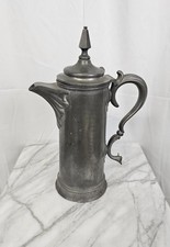 Antique Pewter Communion Pitcher Flagon Church 1800s picture