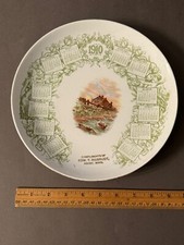 1910 EDW T. RISBRUDT ASHBURY, MN CALENDAR PLATE NATIONAL CHINA CO WEST GERMANY picture