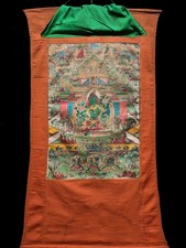 Nice Tibet Vintage Old Buddhist Hand-Painted Thangka Green Tara - Rriginal State picture
