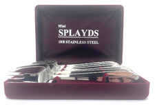 Vintage Splayd Mini Set of 6 Glossy Finish Stainless Steel 18/8 Cutlery Boxed picture
