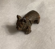 Vintage 1930's Cast French Bulldog Figure Paperweight Souvenir Carlsbad Cavern picture