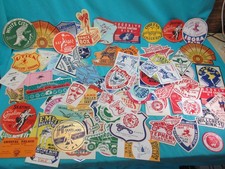 HUGE LOT OF VINTAGE  ROLLER SKATING LABELS STICKERS EPHEMERA picture