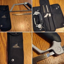 Vintage Gerber Takedown Saw W/  2-Blades Compact Storage Case 5 Piece picture