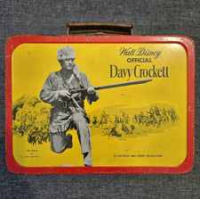 VTG 1955 Davy Crockett Metal Lunchbox Rare Canadian Kruger Mfg Toronto Disney picture