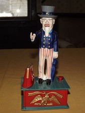 VINTAGE EMSON INC PLASTIC UNCLE SAM BANK picture