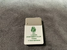 Vintage Bowers Plastic Case Lighter - Unfired  - Lansing Sportsmen’s Club 1974 picture