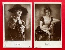 2 x actor photo postcard around 1925 Eva May (125918 picture