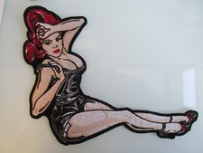 Sexy Woman Embroidered Bike Patch 8*10 Inch picture