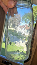Vintage Mason's Patent Nov 30th 1858 Half Gallon Jar  Hero Cross 418 67 bottom picture