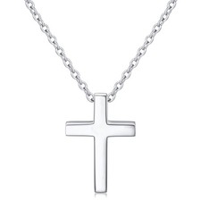 Alphm S925 Sterling Silver Small Cross Pendant Necklace Bracelet Earrings picture
