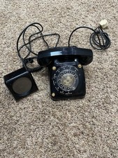 Antique Monophone Rotary Telephone Speakerphone black  UNTESTED picture