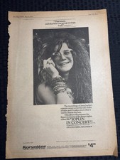 1972 JOPLIN IN CONCERT 11.5x16