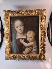 Vintage Mid 20th Century Florentine Gilt Framed Madonna del Granduca Print picture