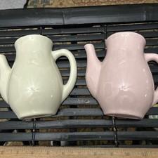 Pale Pink & White Tea Pots Wall Decor, Flat Teapot Can Put Plants Inside, Decor picture