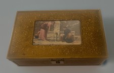 VTG Samoset Chocolate Box Metal Cigar Cigarette Jewelry Trinket Mirror Candy Tin picture