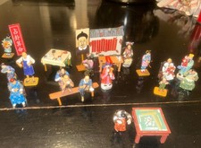 Vintage Chinese Folk Art Miniature Figure Set picture