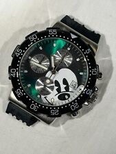 Disney Store 1990’s Pie Eye Mickey Mouse Wrist Watch Divers Chronograph Gruen picture