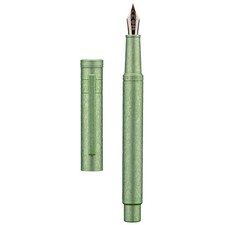 Hongdian 1850 Forest Fountain Pen EF/F/M/Bent Nib, Lake Blue Ice Flower Gift Pen picture