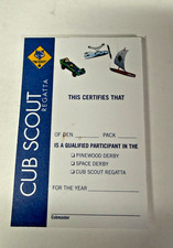 Vintage BSA Cub Scout Race Certificate Lot of 16 Pinewood Derby Space Regatta picture