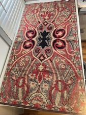 Vintage Ralph Lauren Paisley Bath Towel Red Black Gold Cotton NWT 52.5x27.5 picture