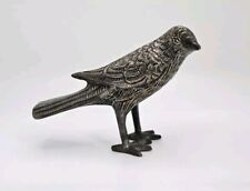 Heavy Cast Metal Bird Crow Raven Figurine 3.5