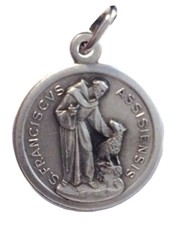 SAINT FRANCIS OF ASSISI 925 STERLING SILVER MEDAL - 100% MADE IN TIALY picture