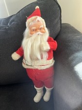 Vintage 15”x5” Rubber Face Santa Doll Vintage picture