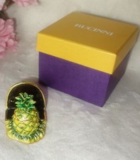 RUCINNI COLLECTIBLE PINEAPPLE Trinket Box Business Card Holder NEW IN BOX  picture