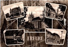 Views Erfurt Germany Featuring Dom Cathedral Anger Real Photo RPPC Postcard picture