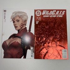 DC WildC.A.T.s #1 & #2 Comic Lot Foil Variant Covers Titans Jim Lee picture