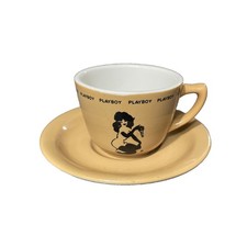 1960’s Playboy Club Cup & Saucer 2PC Set Sterling China East Liverpool, Ohio USA picture