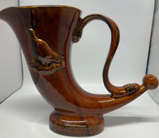 VTG Cornucopia Famous Grouse Scotch Whiskey Pitcher Horn Bar Ware picture