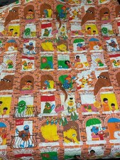 Vintage Sesame Street Collection Twin Comforter 81x110 Burlington Muppets 1980s picture