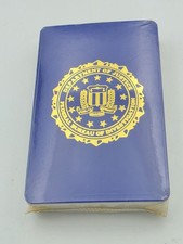 Vintage FBI Federal Bureau Investigation DOJ Seal Playing Cards Sealed Blue Deck picture