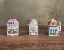 Vintage 1989 Lennox Spice Village Porcelain Canister Set Saffron, Chive, Nutmeg picture