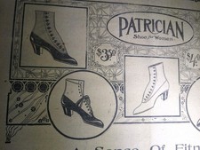 OCT 24, 1909 NEWSPAPER PAGE #3110- PATRICIAN SHOES FOR WOMEN- FITNESS SENSE picture